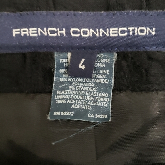 French Connection Vintage Virgin Wool Black Bolero Blazer Size 4 - Picture 6 of 11